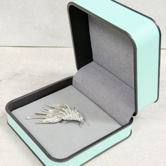 Silver brooch, eagle brooch, bird brooch, fashion brooch, animal brooch pin - Picture 5 of 7